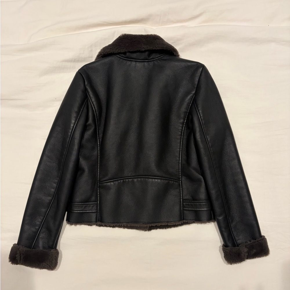 Mango Leather Jacket - Picture 3 of 4